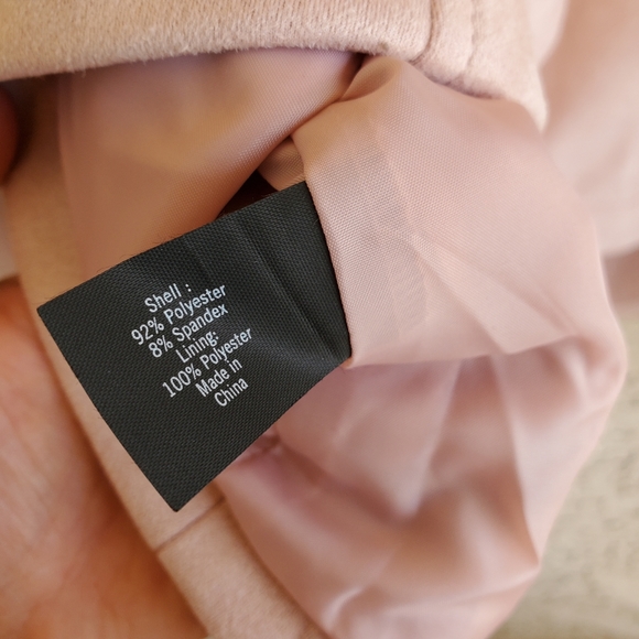 Lane Bryant Blush Pink Faux Suede Moto Jacket Asymmetrical Zip Size 26 28 - Picture 9 of 9